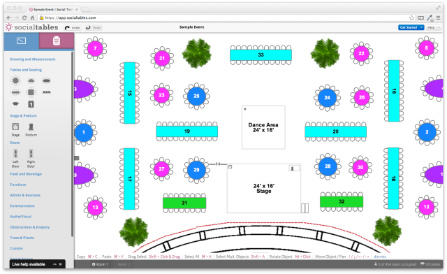 social tables example 2