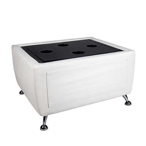 White-Leather-Cofee-Table